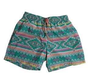 Chubbies Men's 5.5" Inseam Swim Trunks Teal Pink Aztec Geometric Size Small